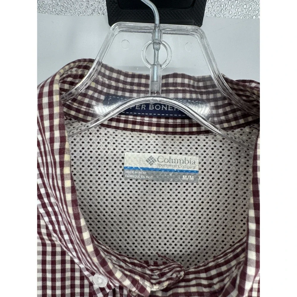 Columbia PFG‎ Texas A&M Aggies Fishing Shirt Long Sleeve Check Button Down Mediu